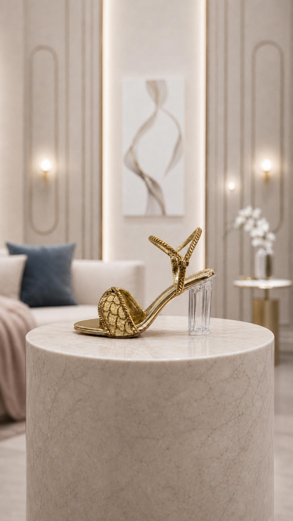 Buy Golden Bridal Heels for Wedding In Pakistan At Best Price