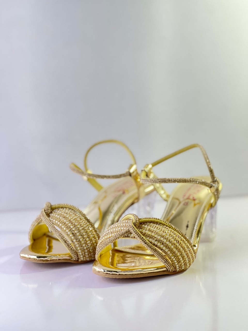 Golden Bridal Heels for Girls/women For Wedding event