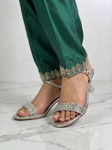 Silver Bridal Heels for Girls – Elegant Wedding & Party Wear Heels