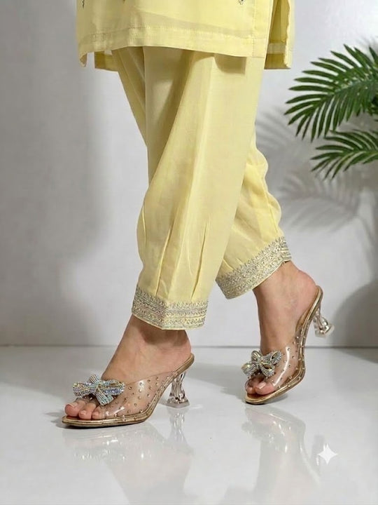 Transparent/Cinderella heels for Girls At Best price in Pakistan