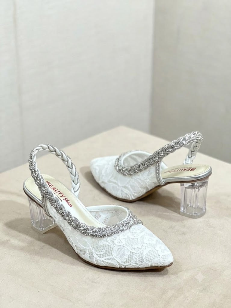 White Bridal heels for Christian Girls/women Wedding