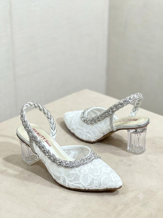 White Bridal heels for Christian Girls/women Wedding