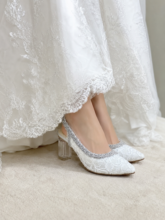 White Bridal heels for Christian Girls/women Wedding